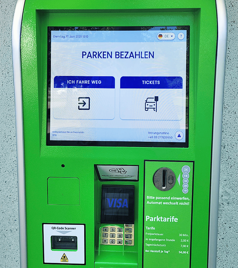 Anfahrt und Parkmöglichkeiten Parkautomat FSH